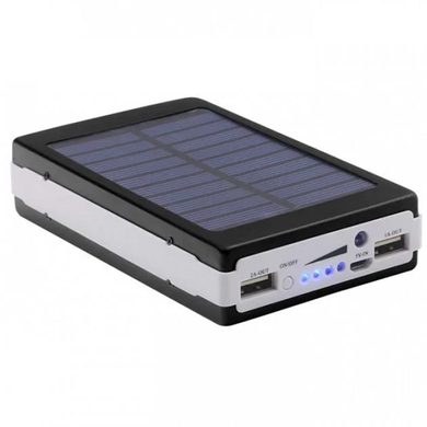 Повербанк на солнечной батарее UN-3101 SOLAR 20000mAh &bull; Портативная мобильная зарядка Power Bank с LED фонариком для телефона, планшета и повседневного использования