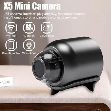 Беспроводная мини камера X5 Mini с датчиком движения &bull; Мини камера IP видеонаблюдения Wi-Fi FullHD