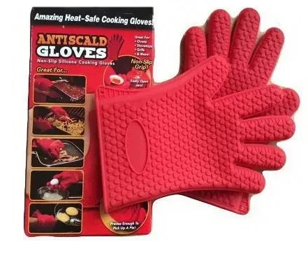 Жароміцні термостійкі рукавички &ndash; прохватки RED GLOVE Силіконові прихватки рукавиці для гарячого