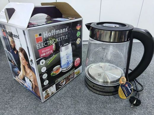 Электрочайник Hoffmans 2,2 л HM-2515 &bull; Стеклянный чайник для чая и кофе 1800W