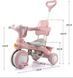 Детский трехколесный велосипед Baby Carriage 588 розовый с родительской ручкой &bull; Велосипед-коляска Baby Carriage 588 для малышей с корзиной и козырьком