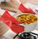 Жароміцні термостійкі рукавички &ndash; прохватки RED GLOVE Силіконові прихватки рукавиці для гарячого