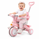 Детский трехколесный велосипед Baby Carriage 588 розовый с родительской ручкой &bull; Велосипед-коляска Baby Carriage 588 для малышей с корзиной и козырьком