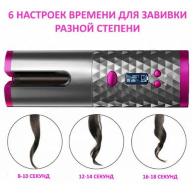 Автоматична плойка – стайлер Ramindong Hair curler WM-002 для завивки укладання волосся у локони, керамічна з USB зарядкою