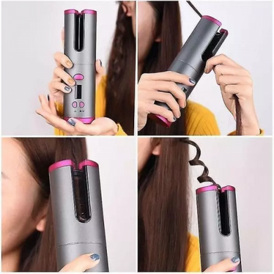 Автоматична плойка – стайлер Ramindong Hair curler WM-002 для завивки укладання волосся у локони, керамічна з USB зарядкою