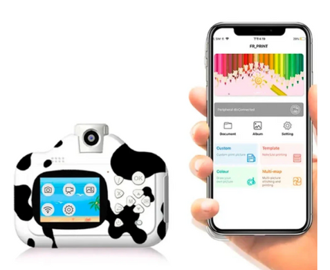 Детский фотоаппарат с мгновенной печатью фотографий Wi Fi Print Camera Фотокамера с встроенным принтером для моментальных снимков
