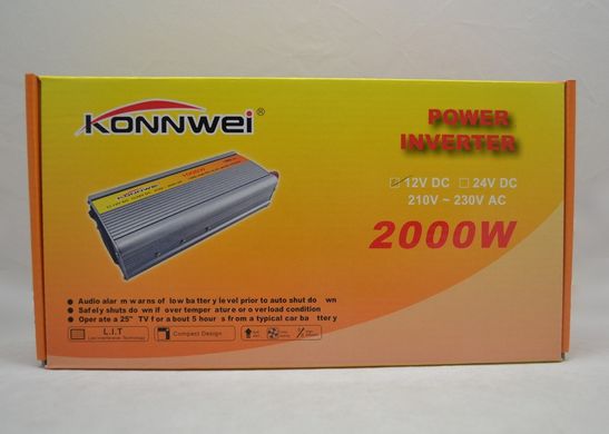 Преобразователь напряжения Konnwei 2000W 12DC преобразователь электричества, инвертор напряжения