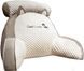 Подушка-спинка PILLOW-07 для дивана бело-серая &bull; Мягкая ортопедическая подушка PILLOW-07 для чтения и поддержки спины 60&times;40 см бело-серая