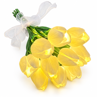 Ночник с тюльпанами KAR282 Flower Light &bull; Декоративный LED светильник KAR282 букет тюльпанов на батарейках с теплым светом
