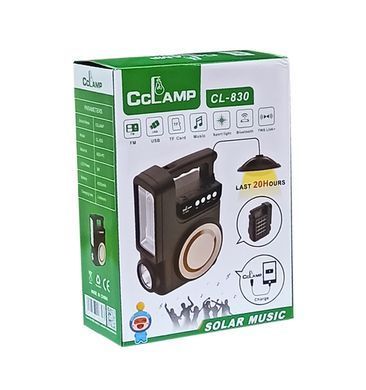 Зарядная станция CL-830 на солнечной батарее с PowerBank и радио ∙ Портативная солнечная станция с радио и Bluetooth CL-830