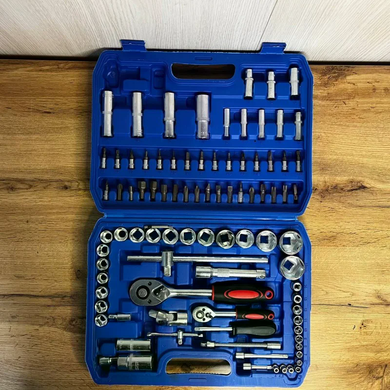 Набір інструментів UKS TOOLS 94 предмети у кейсі для авто та ремонту &bull; Універсальний набір ключів і головок UKS TOOLS 94 предмети з тріскачками 1/2&Prime; та 1/4&Prime;