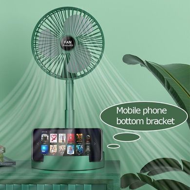 Портативний міні вентилятор для дому Telescopic Folding Fan · Складаний настільний вентилятор з USB зарядкою · Білий / зелений / чорний