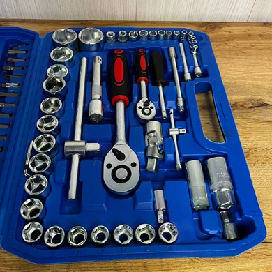 Набір інструментів UKS TOOLS 94 предмети у кейсі для авто та ремонту &bull; Універсальний набір ключів і головок UKS TOOLS 94 предмети з тріскачками 1/2&Prime; та 1/4&Prime;