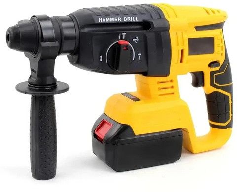 Набір акумуляторних інструментів KRAFFTEC 48V 3в1 &bull; Перфоратор, шуруповерт і болгарка KRAFFTEC з 2 АКБ 6Ah у кейсі для ремонту та монтажу