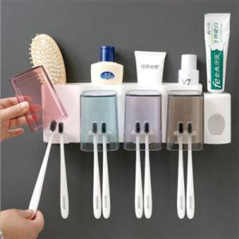 Настенный органайзер в ванную комнату - держатель зубных щеток и с .