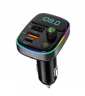 FM-трансмітер Bluetooth HM103 зі швидким заряджанням &bull; Автомобільний FM-модулятор HM103 з USB QC 3.0, Type-C PD, RGB-підсвічуванням, Hands Free та відтворенням музики з флешки