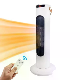 Керамический обогреватель Tower Heat 2000 Вт белый &bull; Напольный тепловентилятор Tower Heat 2000 Вт с пультом, таймером и защитой от перегрева