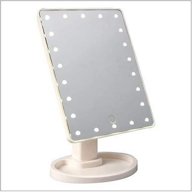 Настольное зеркало для макияжа с LED подсветкой &bull; Косметическое светодиодное зеркало для макияжа и ухода за лицом настольное