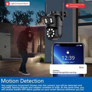 Камера відеоспостереження з 2 лінзами Wi-Fi Smart 360 ∙ Розумна бездротова Wi-Fi камера відеоспостереження Smart 360
