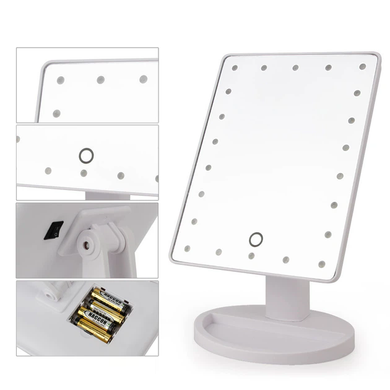 Настольное зеркало для макияжа с LED подсветкой &bull; Косметическое светодиодное зеркало для макияжа и ухода за лицом настольное