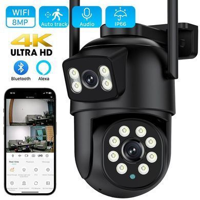 Камера відеоспостереження з 2 лінзами Wi-Fi Smart 360 ∙ Розумна бездротова Wi-Fi камера відеоспостереження Smart 360
