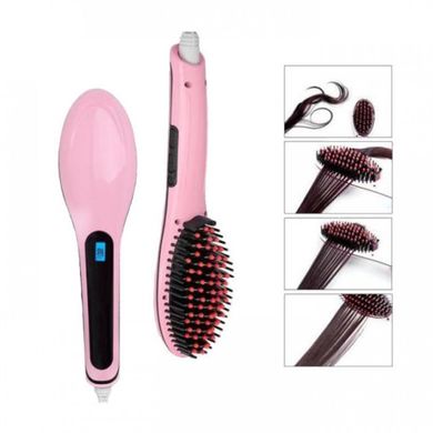 Електрична щітка-випрямляч Fast Hair Straightener HQT-906 Фен-щітка для випрямлення та укладки волосся з LED дисплеєм та регулюванням температури