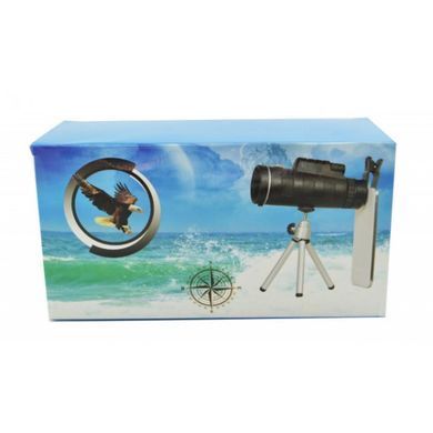 Монокуляр бинокль PANDA 40x60 PRO с ночным видением с креплением держателем для телефона и подставкой