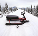 Детские санки - снегокат Snow Racer с рулем, передним амортизатором и ножным тормозом &middot; Сани управляемые до 30 кг