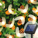 Солнечная гирлянда Пчелы 5 м 20 LED теплый белый &bull; Садовая LED-гирлянда Пчелы на солнечной панели 5 метров с 8 режимами свечения