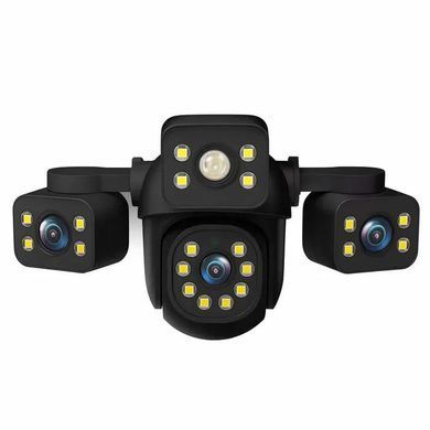 Камера видеонаблюдения 12MP Wi-Fi IP-камера HD 3 объектива ∙ Тройная уличная Wifi камера видеонаблюдения с боковыми линзами