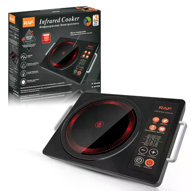 Інфрачервона настільна плита RAF R.8046 3500 Вт &bull; Електроплитка Infrared Cooker з однією конфоркою для дому, дачі та кухні