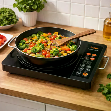 Інфрачервона настільна плита RAF R.8046 3500 Вт &bull; Електроплитка Infrared Cooker з однією конфоркою для дому, дачі та кухні