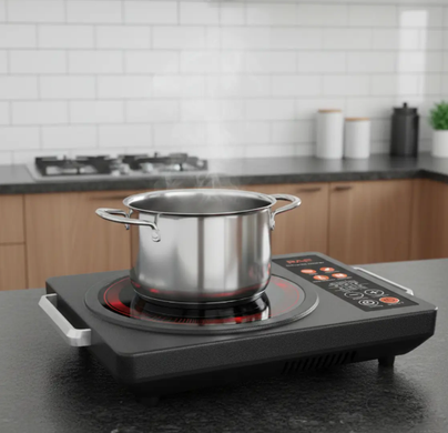 Інфрачервона настільна плита RAF R.8046 3500 Вт &bull; Електроплитка Infrared Cooker з однією конфоркою для дому, дачі та кухні