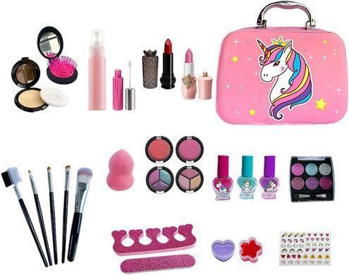 Набор детской декоративной косметики Make Up 25 предметов ∙ Детский набор красоты 25 предметов в косметичке