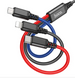 Кабель HOCO X76 Combo 3-in-1 Lightning / Micro-USB / Type-C ∙ Зарядный универсальный USB провод шнур 3 в 1 для зарядки Android / iPhone