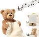 Детская интерактивная игрушка Говорящий Мишка Пикабу Peekaboo Bear Brown, 30 см