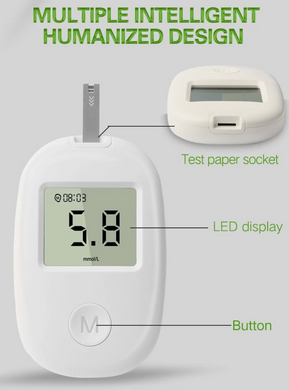 Глюкометр Glucose Meter GLM-76 ∙ Компактный глюкометр GLM-76 для измерения уровня сахара в крови