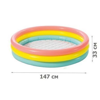 Игровой детский надувной бассейн INTEX 57422 147&times;33 см с надувным дном &bull; Надёжное летнее развлечение для детей от 3 лет