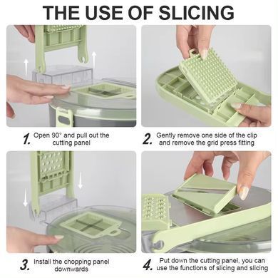 Овощерезка Vegetable Cutter 10 в 1 с корзиной-друшлагом &middot; Слайсер ручной для нарезки овощей и фруктов