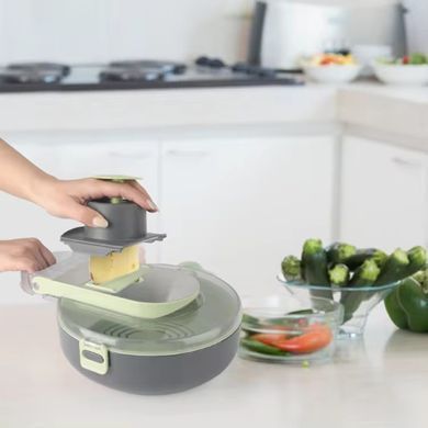 Овощерезка Vegetable Cutter 10 в 1 с корзиной-друшлагом &middot; Слайсер ручной для нарезки овощей и фруктов