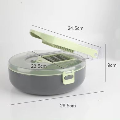 Овощерезка Vegetable Cutter 10 в 1 с корзиной-друшлагом &middot; Слайсер ручной для нарезки овощей и фруктов