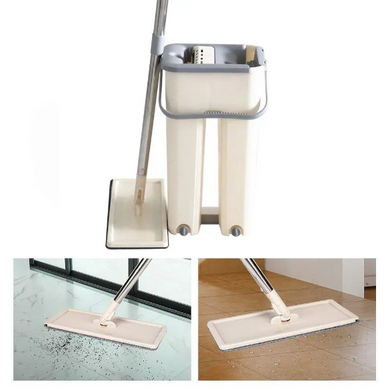 Швабра микрофибра с отжимом + ведро Scratch Cleaning Mop ∙ Швабра лентяйка cleaner 360