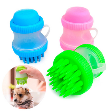 Щетка для мытья животных Cleaning Device The Gentle Dog Washer с силиконовыми ворсинками для купания и массажа собак и кошек