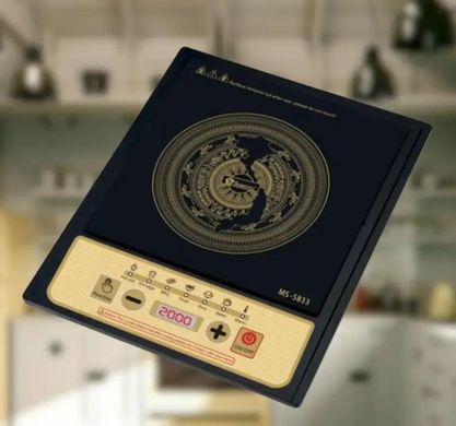 Индукционная плита MS-5833 1 конфорочная 2000 Вт ∙ Электрическая настольная плита MS-5833 с сенсорным управлением