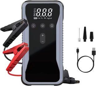 Пускозарядное устройство S3 10400 мАч &bull; Автомобильный Jump Starter 12V с компрессором, USB-C, цифровым дисплеем и LED/SOS