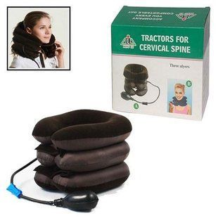 Массажер - воротник для шеи Tractors for cervical spine ∙ Лечебный надувной воротник для разгрузки и массажа шеи
