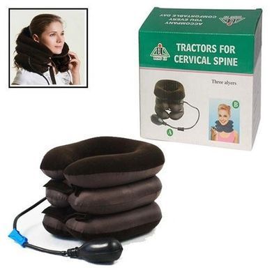 Массажер - воротник для шеи Tractors for cervical spine ∙ Лечебный надувной воротник для разгрузки и массажа шеи