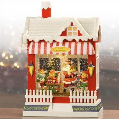 Новорічний LED нічник XMAS WDL-24058 Різдвяний магазин ∙ Нічник XMAS WDL-24058 з музичним ефектом та сніговим вихором