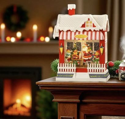 Новорічний LED нічник XMAS WDL-24058 Різдвяний магазин ∙ Нічник XMAS WDL-24058 з музичним ефектом та сніговим вихором