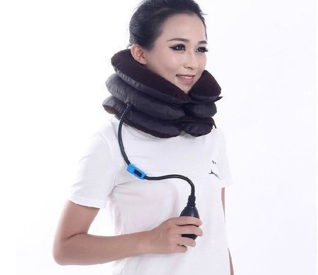 Массажер - воротник для шеи Tractors for cervical spine ∙ Лечебный надувной воротник для разгрузки и массажа шеи